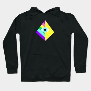 Pyramid Colorful Abstract Illuminati , Pyramid Eye Artwork Hoodie